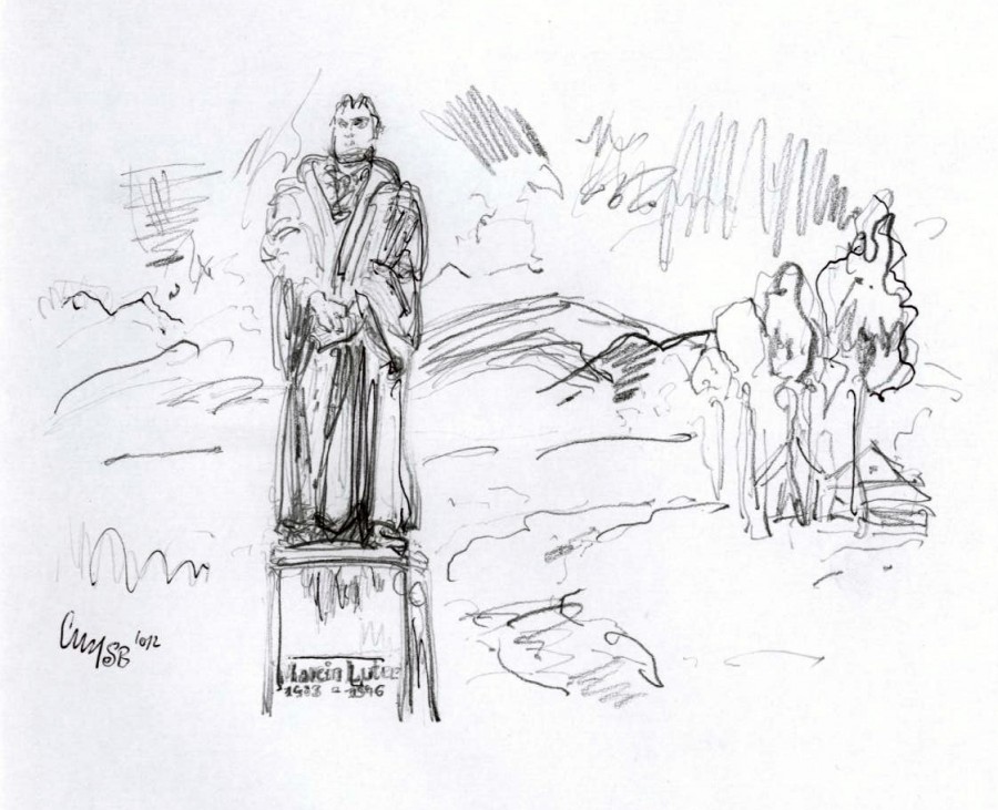 Szymon Broda Luter w pejzażu Fałata